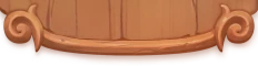 Carved wooden plank ornament at the bottom of the menu